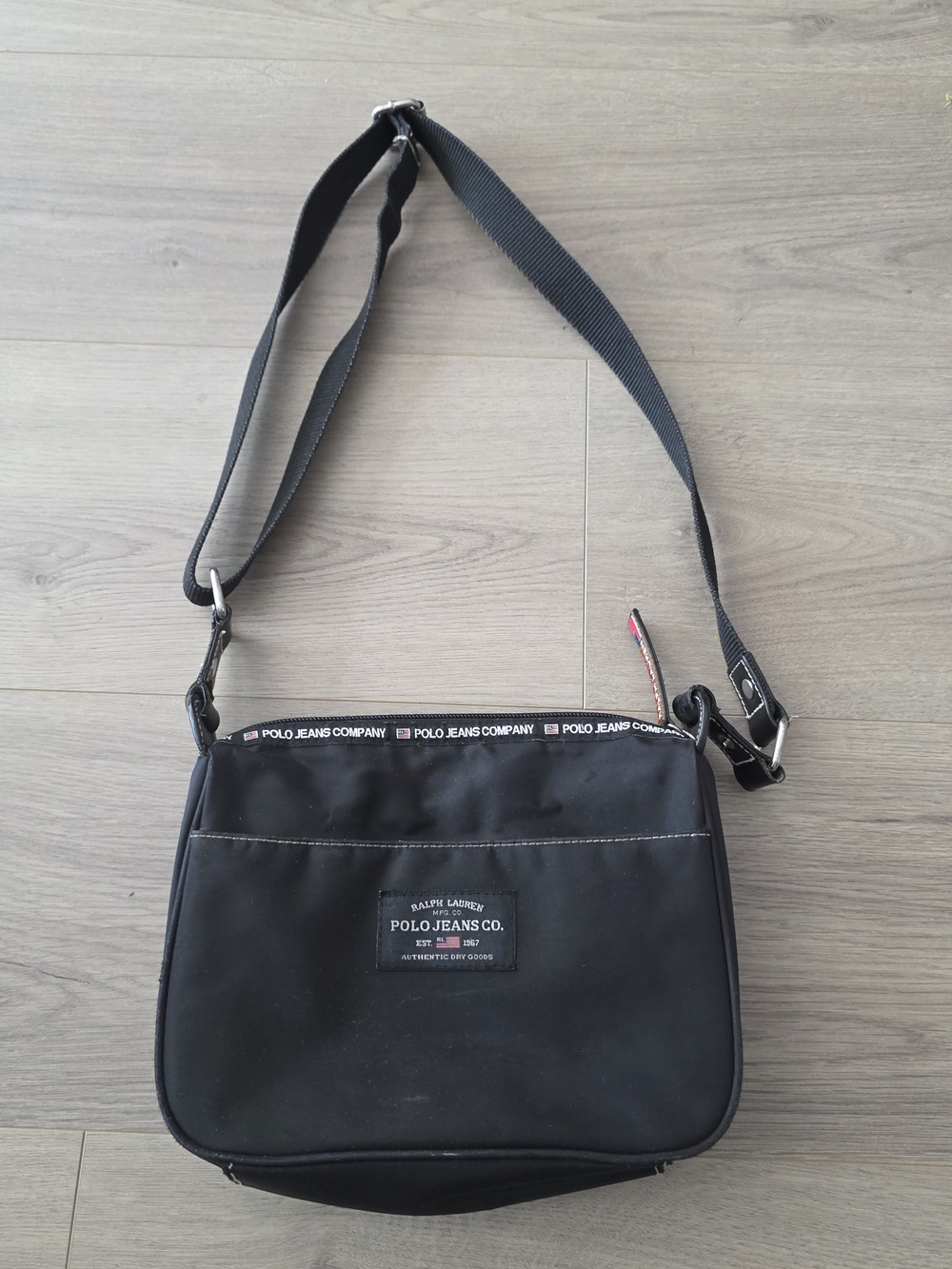 Polo by Ralph Lauren Black Messenger Crossbody Bag